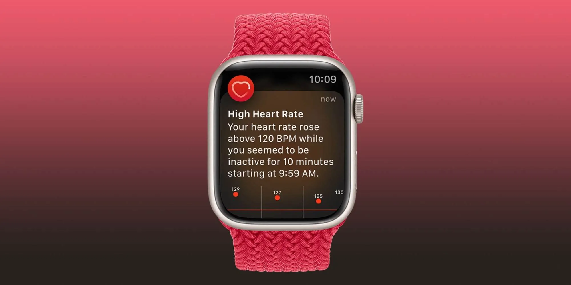 apple watch heart rate notification settings