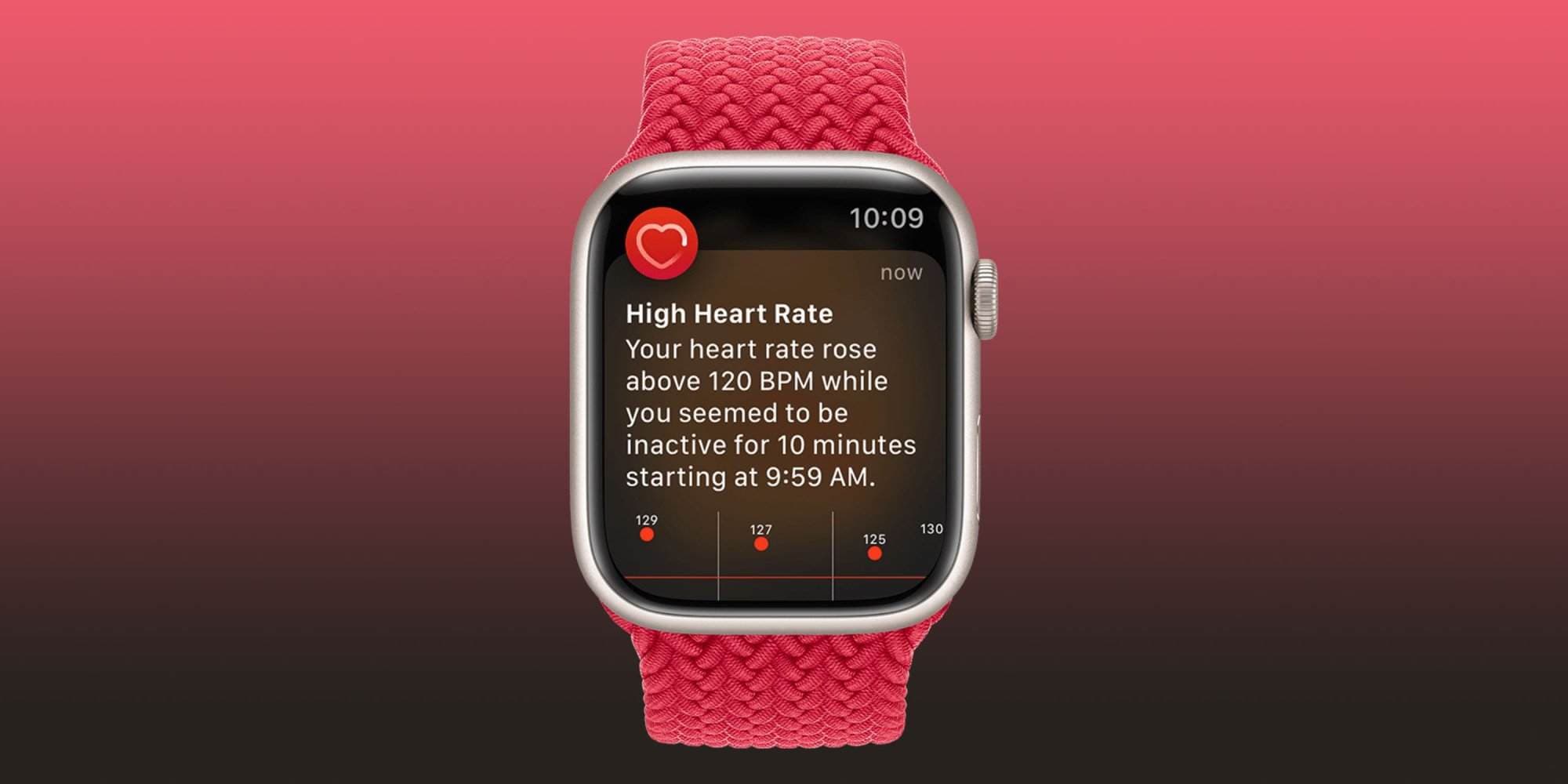 apple watch heart rate notification settings